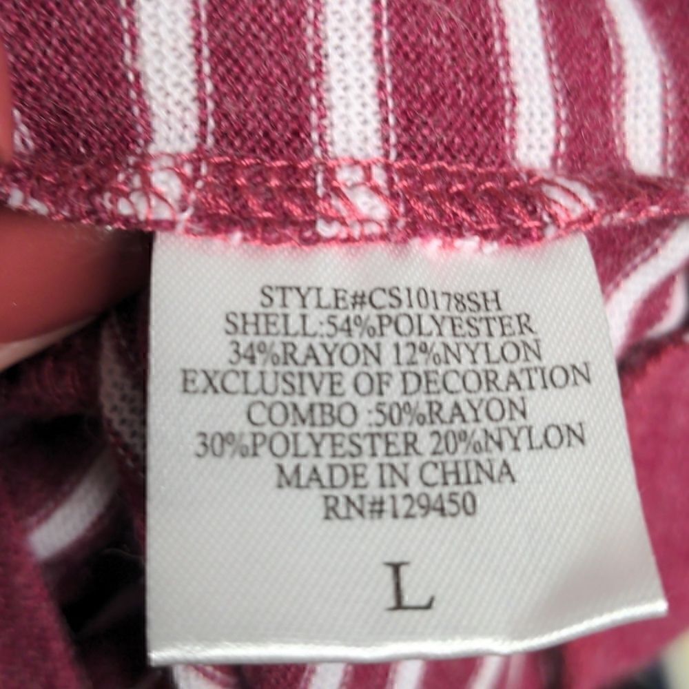 Fred David Red and White Striped Sweater NWT - Picture 5 of 5